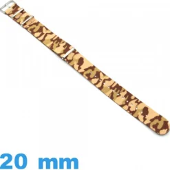 Bracelet Nylon de montre 20 mm Nato Camouflage Militaire