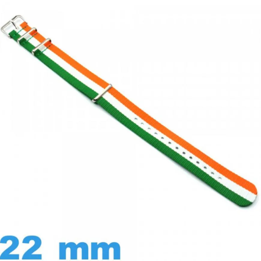 Bracelet Nylon Irlande pour montre 22mm N.A.T.O