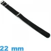 Bracelet Nylon 22mm N.A.T.O Noir montre