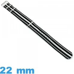Bracelet Nylon pour montre 22mm N.A.T.O
