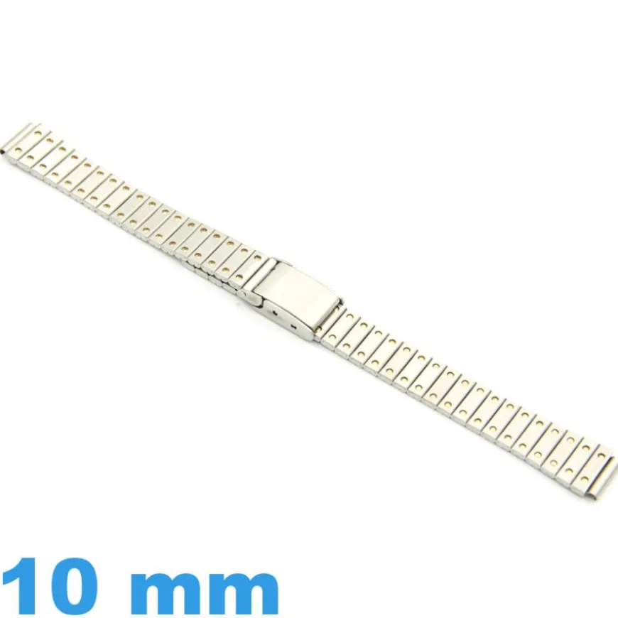 Bracelet pour Montre Acier 10 mm Argenté et Doré pas cher