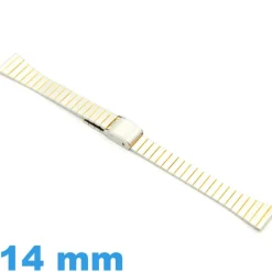 Bracelet pour Montre Bicolore Femme Métal 14 mm