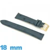 Bracelet pour montre Bleu Cuir véritable luxe de veau Cuir autruche Rembourré 18 mm