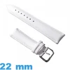 Bracelet pour Montre Cuir Véritable Blanc 22 mm