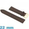 Bracelet pour Montre Cuir véritable marron 22 mm