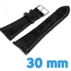 Bracelet pour Montre Cuir Véritable Noir 30mm