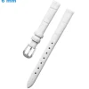Bracelet pour montre 6 mm Cuir véritable boucle Ardillon Blanc