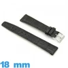 Bracelet pour montre  18mm Noir Cuir