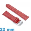 Bracelet pour montre 22 mm rouge Cuir véritable de veau de luxe