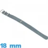 Bracelet pour montre Nato Gris Nylon 18 mm
