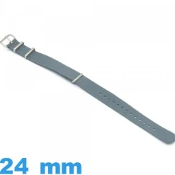 Bracelet pour montre Nato Gris Nylon 24 mm