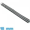 Bracelet pour montre Nato 18 mm Noir et Blanc Nylon