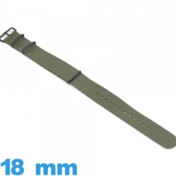 Bracelet pour montre Nato 18 mm Olive Textile