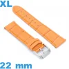 Bracelet pour montre orange gros poignet Cuir véritable de veau de luxe 22mm
