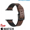Bracelet pour montre pour Apple Watch Marron foncé Cuir