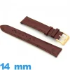 Bracelet pour montre Rouge Bordeaux Vrai cuir   14 mm