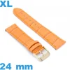 Bracelet pour montre XL orange Cuir véritable de veau de luxe 24mm