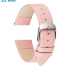 Bracelet Rose 22 mm Cuir véritable pour montre