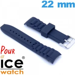 Bracelet Silicone Bleu foncé 22 mm montre pour montre Ice Watch