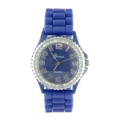 Bracelet silicone bleu nuit GENEVA montre femme pas chère