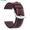 Bracelet Simili cuir Ardillon pour montre Brun 18 mm