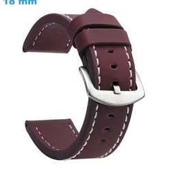 Bracelet Simili cuir Ardillon pour montre Brun 18 mm