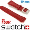 Bracelet Swatch Irony 19mm - Rouge lisse