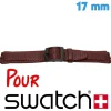 Bracelet Swatch 17 mm Cuir Brun montre