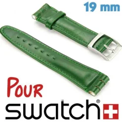 Bracelet Swatch Skin Cuir Vert 19mm