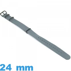 Bracelet Textile Gris pour montre 24 mm Nato