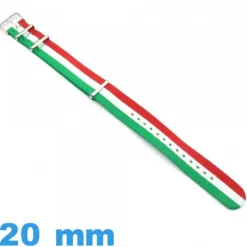 Bracelet Textile Italie montre 20mm Nato