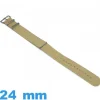 Bracelet Textile Kaki pour montre 24mm N.A.T.O