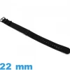 Bracelet Textile 22 mm Nato Noir pour montre