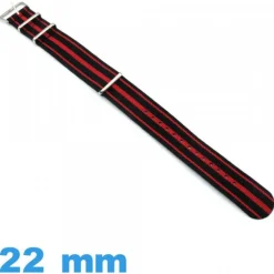Bracelet Textile montre 22 mm N.A.T.O