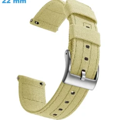 Bracelet Tissu de montre Beige 22 mm