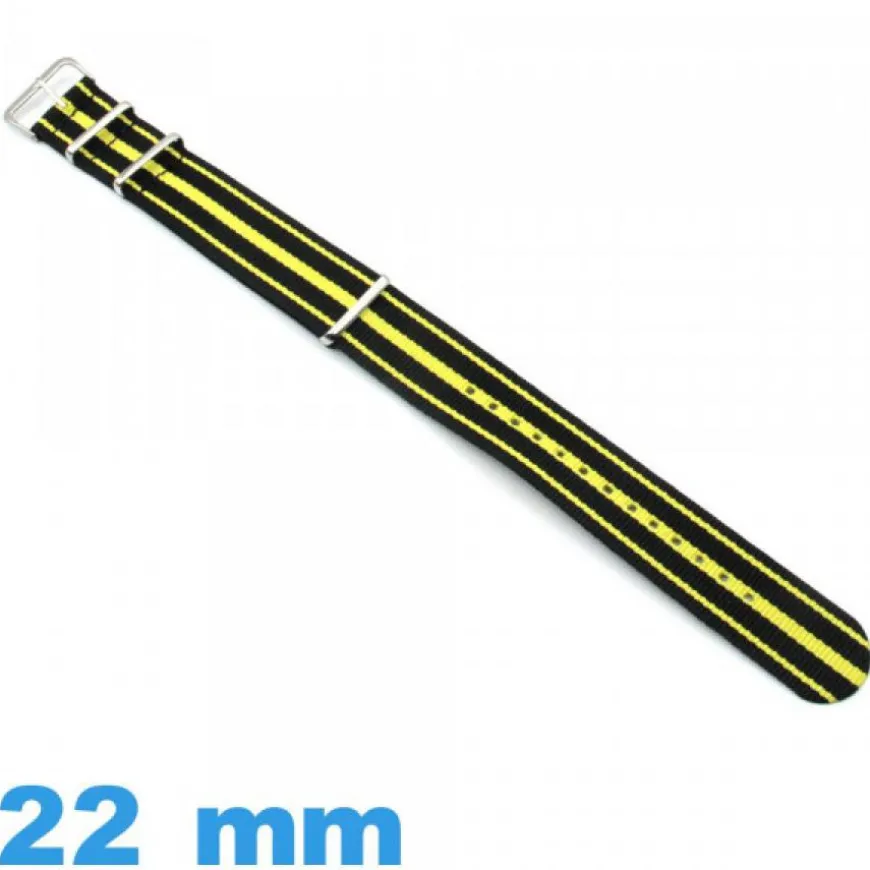 Bracelet tissu de montre 22mm N.A.T.O