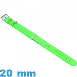 Bracelet tissu 20mm Nato Green fluo pour montre