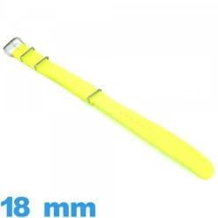 Bracelet tissu 18mm N.A.T.O Yellow fluo montre