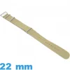 Bracelet tissu montre 22 mm N.A.T.O