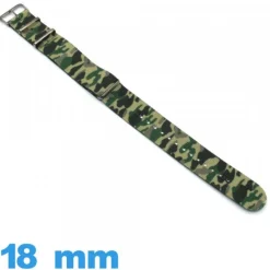 Bracelet tissu pour montre 18mm N.A.T.O Military