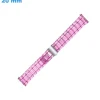 Bracelet Transparent et Rose 20 mm Plastique montre