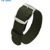 Bracelet Vert 18 mm Nylon montre boucle Ardillon