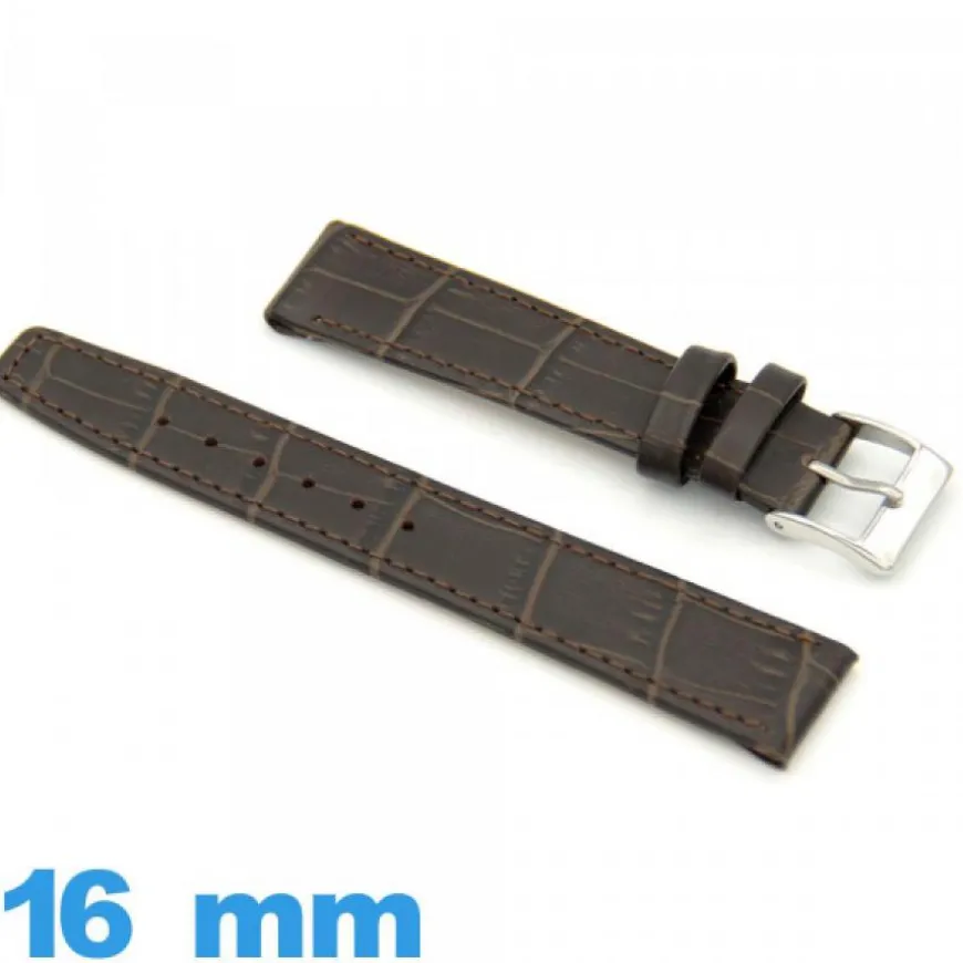 Bracelet Vrai cuir de montre 16mm