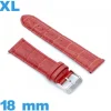 Bracelet XL Cuir véritable de veau de luxe rouge montre 18mm