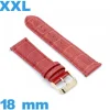 Bracelet XXL Cuir véritable de veau de luxe rouge 18 mm montre