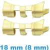 Cache Pompe Montre Doré 18 mm (8 mm) - Lot de 2