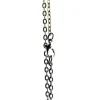 Chainette de pendentif montre couleur noire 78 cm