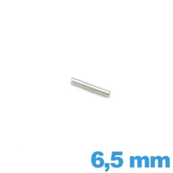 Clavette cylindrique pour bracelet métal  Longueur : 6.5mm diamètre 1.0 mm