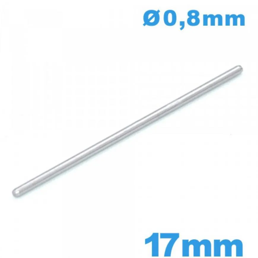 Clavette droite longue de 17 mm bracelet métal