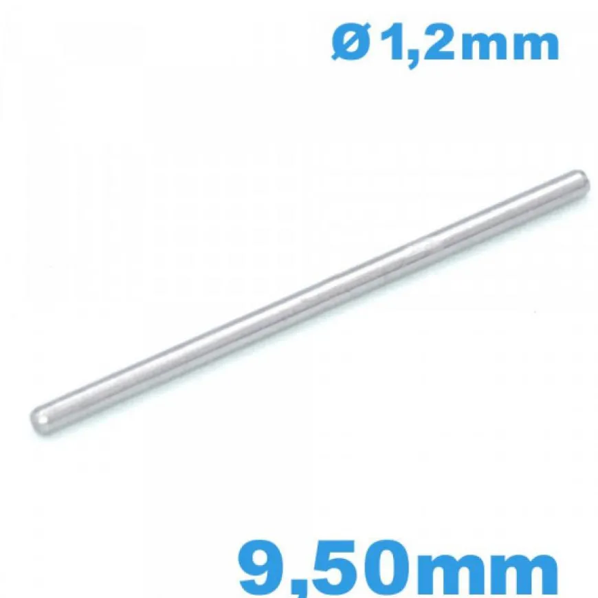 Clavette droite longue de 9,50 mm bracelet montre platine